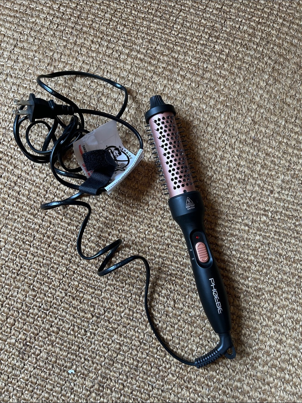 PHOEBE Rose Gold Heated Styling Brush